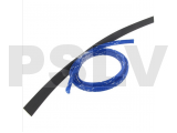 Q-HS-0015  Quantum Servo Braid 1m with 240mm Blue/Wht heat shrink OD7mm  